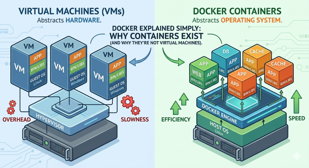 Comparison of VMs and Docker containers